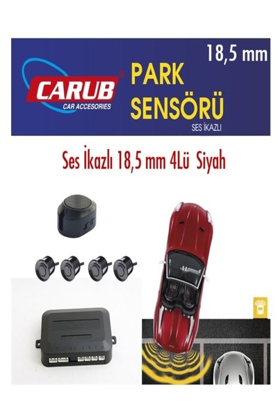 Carub PARK SENSORU GERI VITES SES IKAZLI 4LU 18,5MM SIYAH RENK