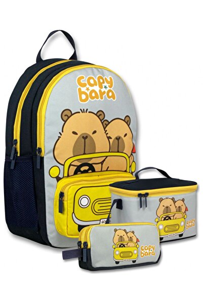 capybara Set de genți școlare triple unisex pentru școala primară - SETCPB6218A