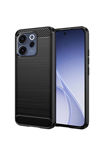 Techsuit Husă pentru Reno15 F / Reno15 FS 5G - Silicon Carbon - Negru