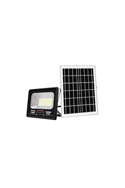 Jortan Proiector LED 500W 37x33cm cu panou solar, IP66, 6500K, telecomandă, u...