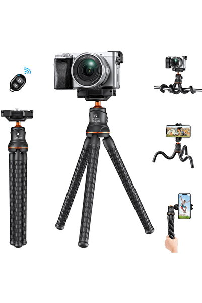 K&F CONCEPT Trepied flexibil Mini Suport Flexibil Trepied Telecomandă Bluetoo...