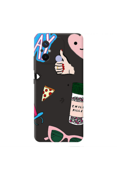 Other Xiaomi Redmi 12C Chill Black Colored Silicone TPU Θήκη