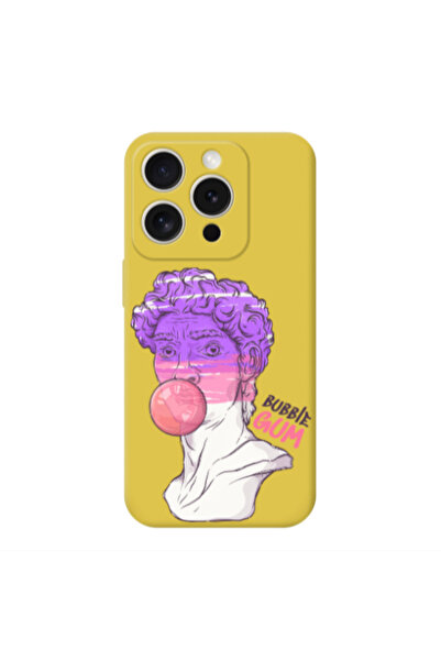Other Apple Iphone 16 Pro Max Pin Bubble Yellow Colored Silicone TPU Θήκη