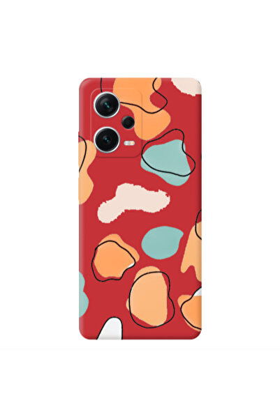 Other Xiaomi Poco X5 Colorful spots Red Colored Silicone TPU Θήκη
