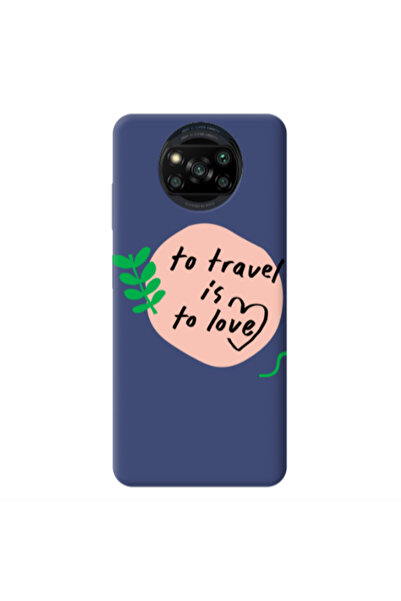 Other Xiaomi Poco X3 /X3 Pro To Travel is to Love Dark blue Colored Silicone ...