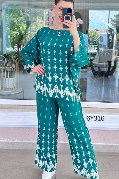 İnce Topuk Yarasa Sleeveless Viscose Set 6Y316