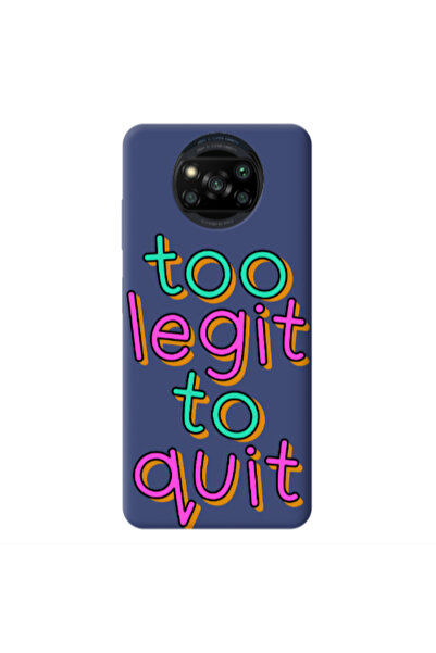 Other Xiaomi Poco X3 /X3 Pro Too Legit To Quit Dark blue Colored Silicone TPU...