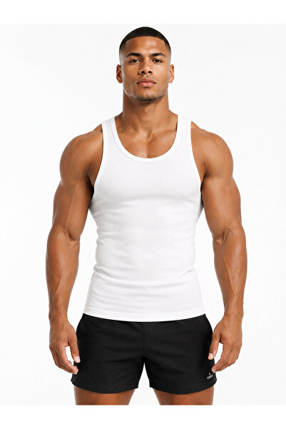 Gymhard Ribbed Sports Athlete Tank Top