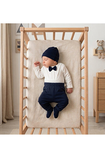 Mini Ropa Ribbed baby boy set with bow tie