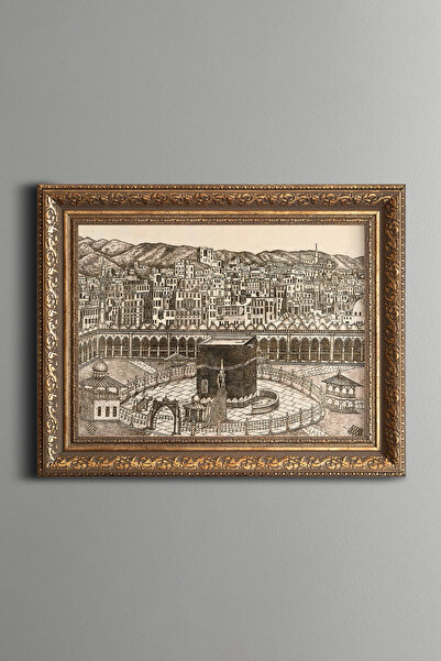 epiqart Kabe Drawing - Vintage Patterned Painting - Thick Model