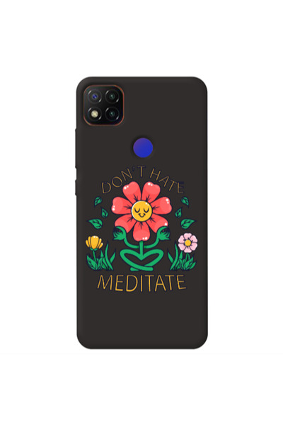 Other Xiaomi Redmi 9c Meditate Black Colored Silicone TPU Θήκη