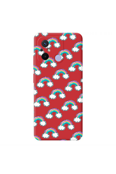 Other Xiaomi Redmi 12C Cute rainbows Red Colored Silicone TPU Θήκη