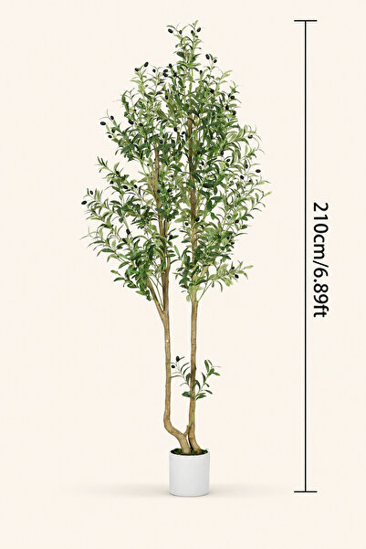 ZVEZVIA Faux Olive Tree with Pot, Realistic Olives, No-Care Indoor Outdoor Decor