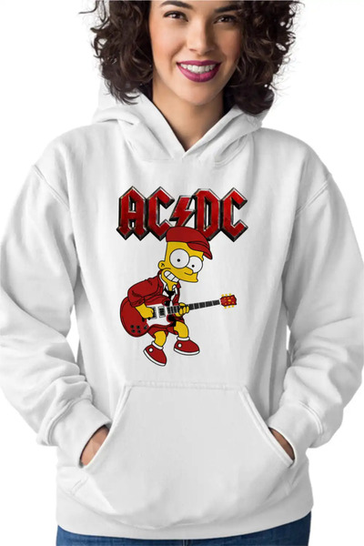 OEM Women's Hoodie ACDC The Simpsons Bart AC/DC Merch