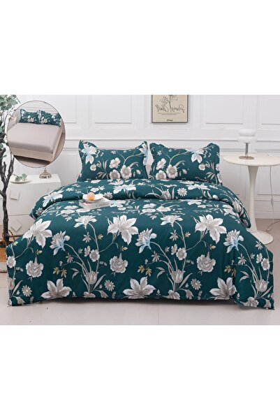 CHIRASO 4 Piece Bedding Top Bottom Set , Satin Cotton , Stretchy Sheet 180x20...