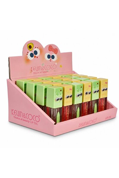 Flippy Set 24 Uleiuri de Buze Kevin&Coco, Lip Oil Hidratant, Aplicator Tip Gl...