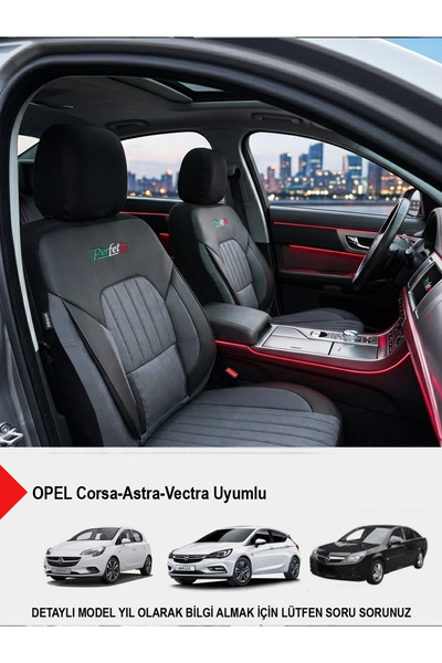 GM-DESIGN Perfetto Series Luxury Linen Car Seat Cover - (Opel Corsa-Astra-Vec...