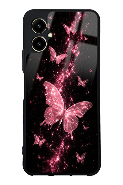 Spoyi Omix X5 Pink Galaxy Butterfly Tasarımlı Glossy Telefon Kılıfı