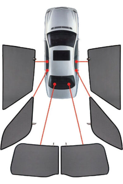 Other CarShades Πλευρικά Σκιάδια Αυτοκινήτου για Skoda Rapid Μαύρα Φιμέ Πεντά...