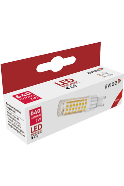 Avide ABG9WW-7W-B Λάμπα LED 7W 73mm για ντουί G9 Θερμό Λευκό 640lm Κωδικός: 1...
