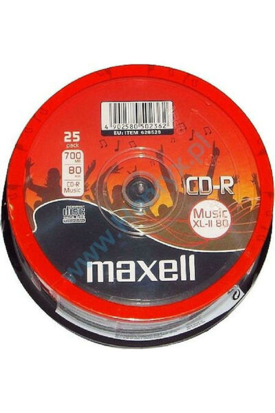Maxell Εγγράψιμο CD-R 16x 700MB Κουτί 25 τεμαχίων (Cake Box) Κωδικός: CD0094