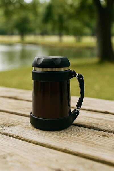 B&D Vacuum Insulated Stainless Steel Travel Mug, 500ml, Brown