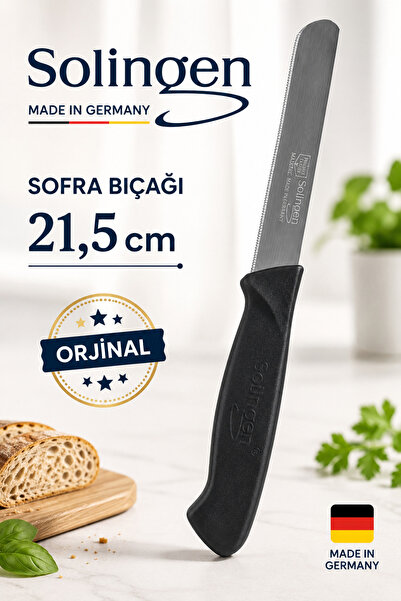 Solingen 21,5 cm Mikro Tırtıklı Sofra Bıçağı Alman Çeliği Sebze Meyve Ekmek D...