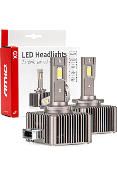 AMIO Λάμπες Αυτοκινήτου D1R / D1S Canbus LED 6500K Ψυχρό Λευκό 85V 70W 2 τεμάχια