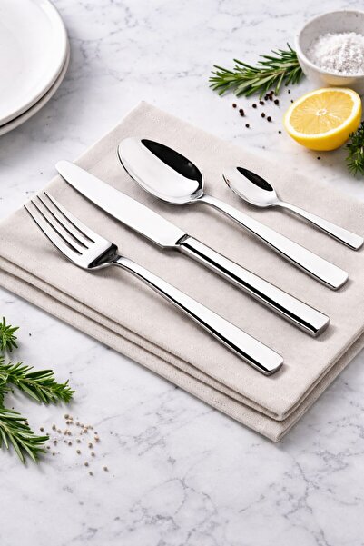 HOME AURAA 36 Piece Stainless Steel Cutlery Set – Service for 12 | 12 Dinner ...