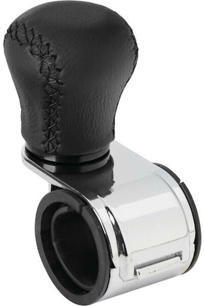 Lampa Κάλυμμα τιμονιού αυτοκινήτου Lazy Leather, μαύρο με μαύρη ραφή και χρωμ...