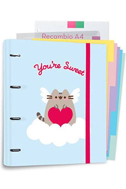 Pusheen Dosar cu 4 inele pentru hârtie A4 transparent 1 buc.