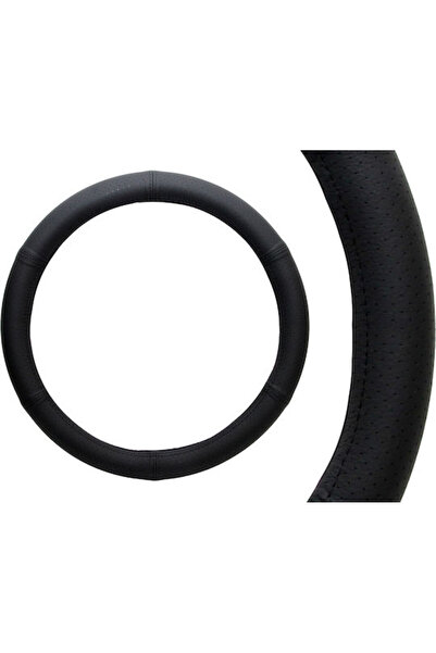 AMIO Car Steering Wheel Cover with Diameter 37-39cm Leather Black