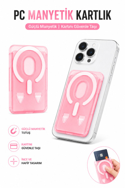 WANNA PROTECT Magsafe Compatible Magnetic Frosted Transparent Card Holder Pho...