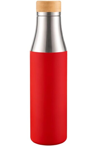 HXD Zoomlion Sustainable Stainless Steel Water Bottle with Bamboo Lid and Sil...