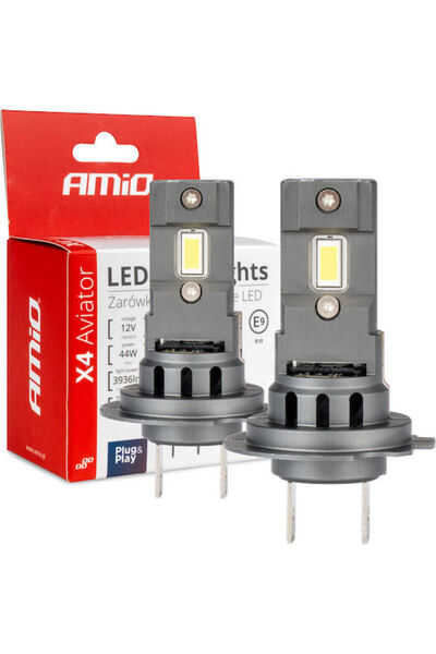 AMIO Λάμπες Αυτοκινήτου H7 LED 6500K Ψυχρό Λευκό 12V 44W 2 τεμάχια