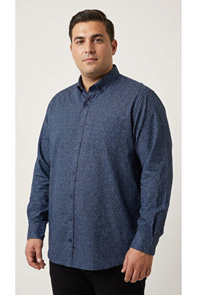 ANNEX Large Size Cotton Long Sleeve Men's Shirt