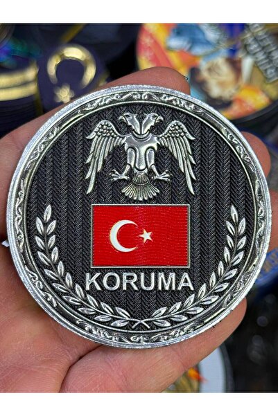 MEKOTEX Koruma Peç Çift Başlı Kartal ve Türk Bayraklı PVC Arma Patch - Cırtlı...