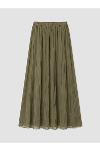 LC Waikiki Esvab • Modern & Distinctive Pleated Chiffon Skirt with Waist Draw...
