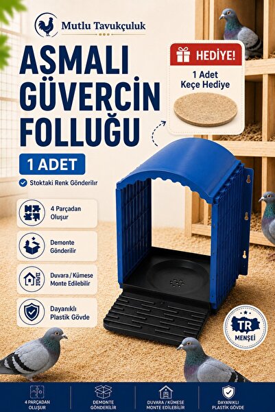 MUTLU TAVUKÇULUK Asmalı Güvercin Folluğu Plastik Duvara Asılabilir Güvercin Y...