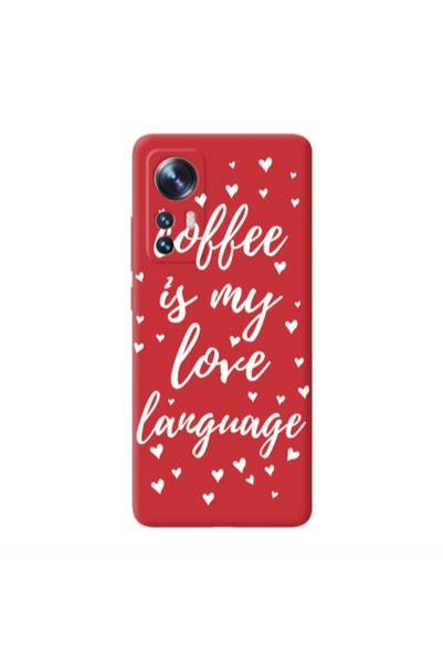 Other Xiaomi Mi 12 Pro Coffe is my love language Red Colored Silicone TPU Θήκη