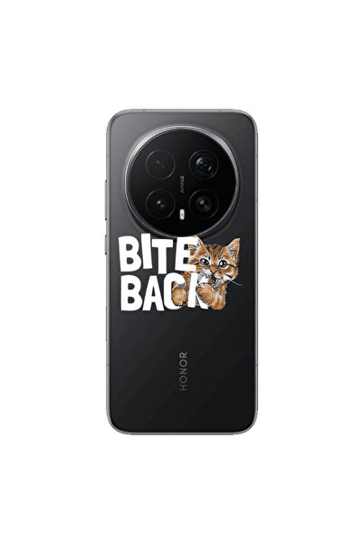 Other Honor Magic 8 Lite Pro bitte back cat Transparent Silicone TPU Θήκη