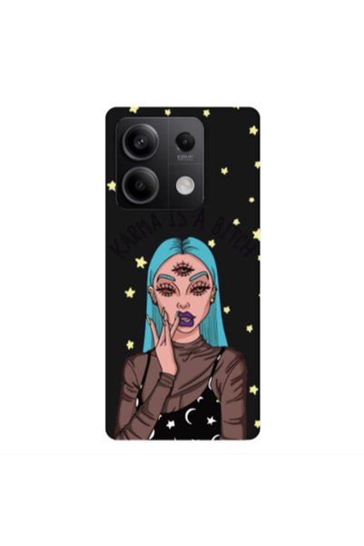 Other Xiaomi Redmi Note 13 5G Karma is a bitch Black Colored Silicone TPU Θήκη