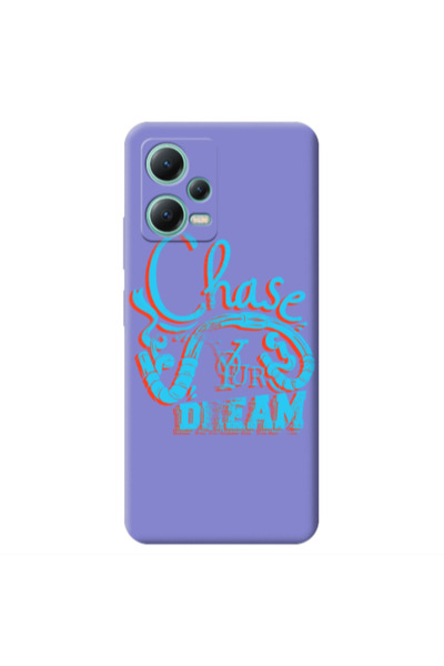 Other Xiaomi Redmi Note 12 Pro 5G Chase Your Dream Purple Colored Silicone TP...