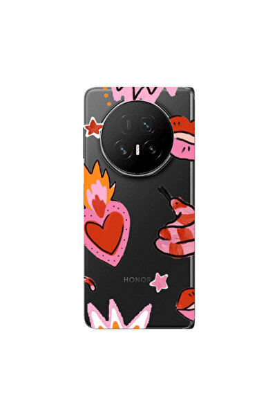 Other Honor Magic V5 Snake heart Transparent Silicone TPU Θήκη
