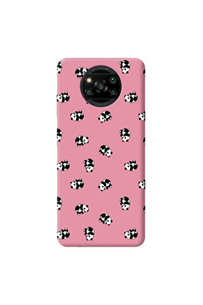 Other Xiaomi Poco X3 /X3 Pro Small Pandas Pink Colored Silicone TPU Θήκη