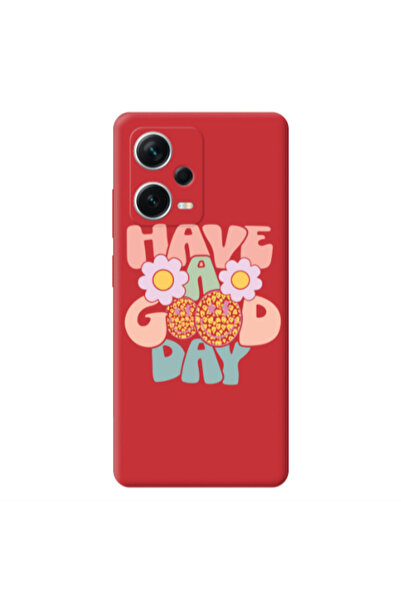 Other Xiaomi Poco X5 Have A Good day Red Colored Silicone TPU Θήκη