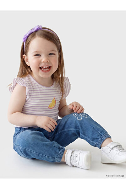 LC Waikiki Rmz Gi̇yi̇m Farkiyla Relax Fit Baby Girl Jean Pants