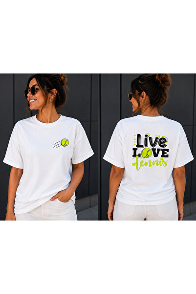 VODEXA Unisex Oversize T-Shirt Tenni̇s 13 Printed 100% Cotton T-Shirt Comfort...