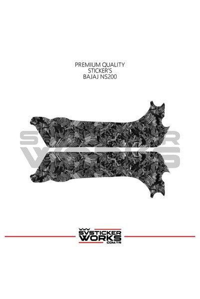 ARONA Bajaj ns200 mid-frame forged carbon fiber finish sticker decal model