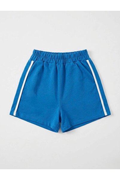 mirkidsclub Unisex Çocuk Yanı Çift Şeritli Beli Lastikli Spor Penye Şort